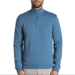 Ted Baker London mid blue 1/4 zip sweater